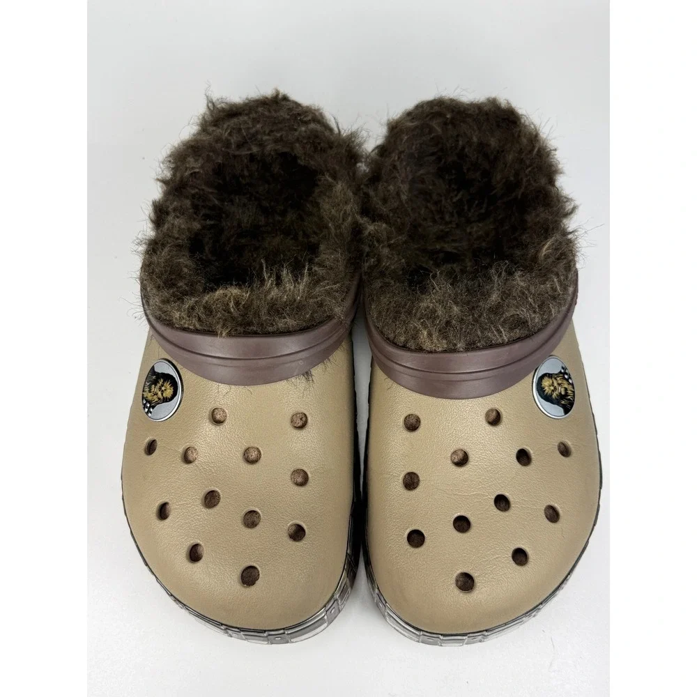 Crocs Mens 8 Star Wars Chewbacca Fuzz Lined Clogs Brown Wookiee 202353